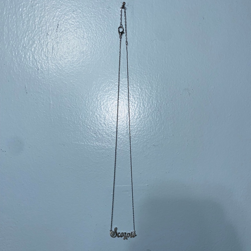 Silver colored neclace